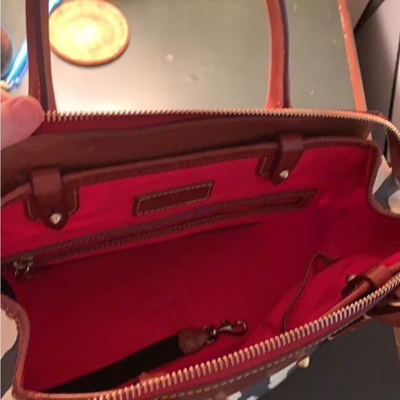 Dooney & Bourke Zebra Print Wilson Canvas & Leather Satchel - Picture 7 of 11